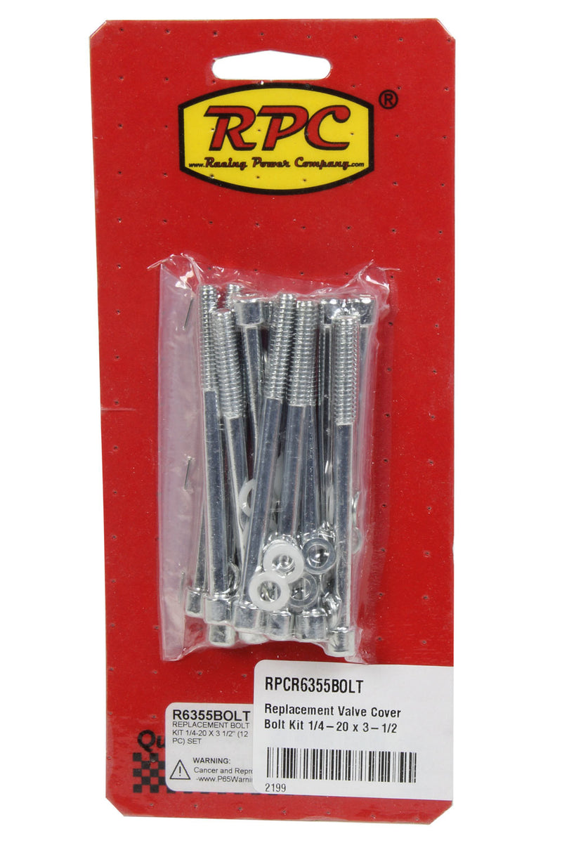 Replacement Valve Cover Bolt Kit 1 4 20 X 3 1 2 Coastal Race Parts replacement-valve-cover-bolt-kit-1-4-20-x-3-1-2-coastal-race-parts